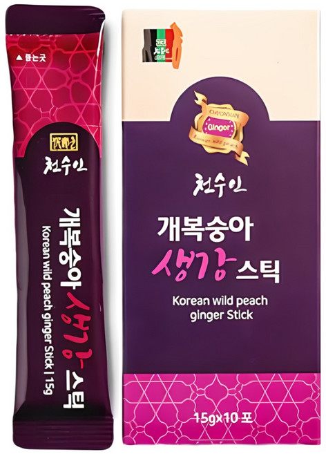 자연 발효 야생 개복숭아 스틱 엑기스 발효 액상즙 750g/1500g 실속형 50포/100포, 15g, 50개