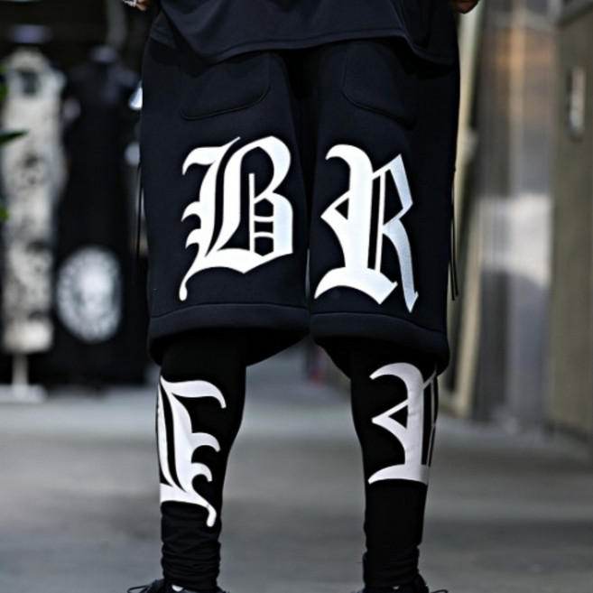 바이더알 레터링 프린팅 강연 레깅스