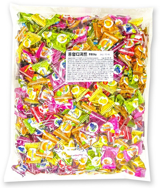 양지제과 종합 디저트 캔디 2kg 대용량 혼합 업소용 사탕, 1개