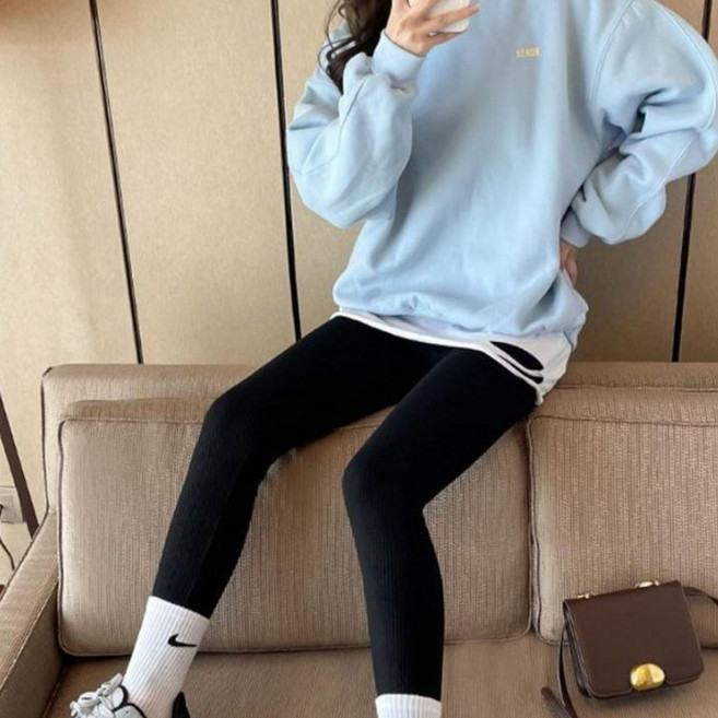 여성 따뜻한 기모 고탄력 무발 레깅스