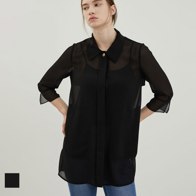 올리비아로렌 여성용 메탈버튼 홑겹쉬폰 자켓 VOCFU4M5126