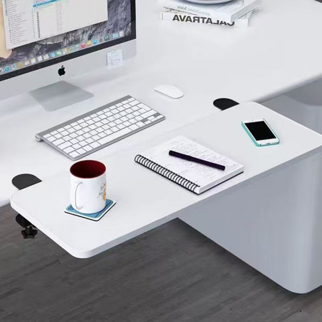 거와스 접이식 키보드 보조 테이블 책상 확장 선반, 화이트, 1개