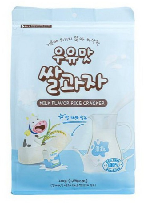 우유맛 쌀과자, 1개, 210g