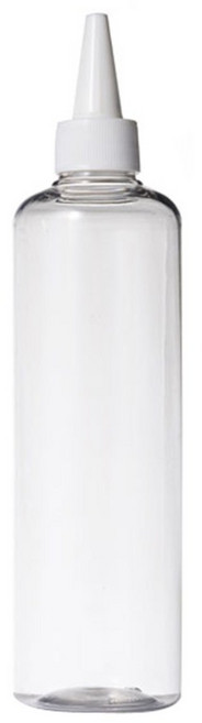 [10-25개묶음판매] 뾰족캡용기 120ml 150ml 200ml 250ml 300ml 500ml 오일병 염색약공병 허브스프레이공병, 300ml 투명용기, 검정캡, 25개