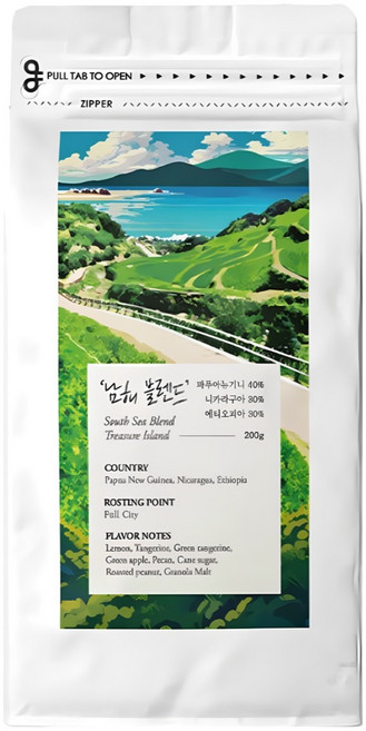 갓 볶은 남해블렌드 당일로스팅 (분쇄도 선택가능) 손맛커피 스토리블렌드, 200g, 핸드드립/커피메이커, 1개, 핸드드립