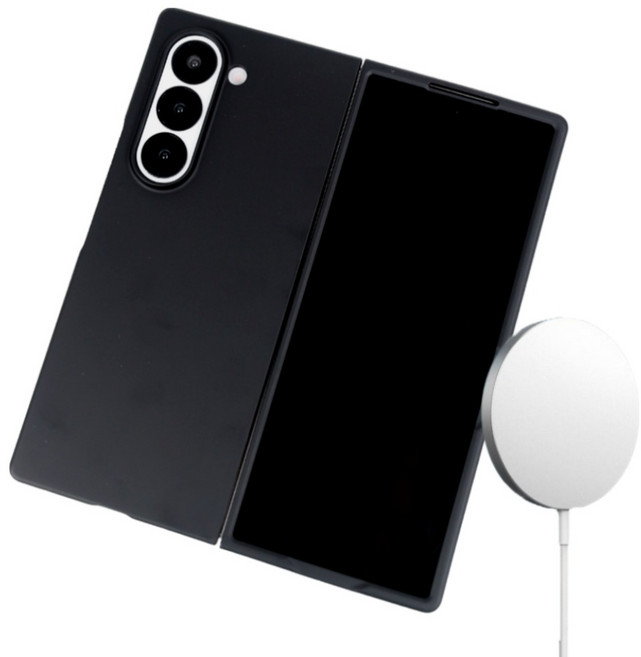 코지박스 갤럭시 폴드 맥세이프 케이스 지폴드 제작 무광 하드 그립핏, 폴드7 블랙, 1개, 블랙