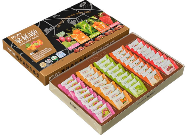 제주도 종합초콜릿 5종 (40개입) 제주기념품 다양한맛 선물용초콜렛, 초콜릿 5종