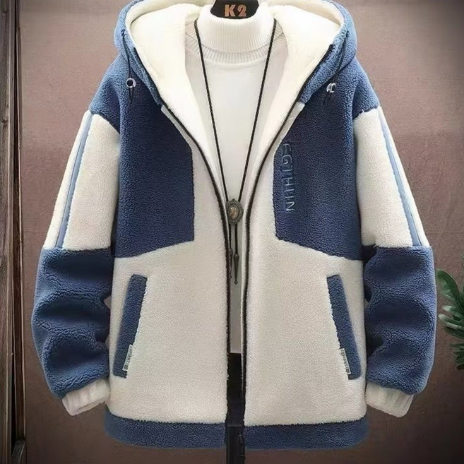 캐시미어 코트 남성 모직 코트 가을겨울보온 두꺼운 힙합 감성 트렌디 한판 캐주얼 자켓