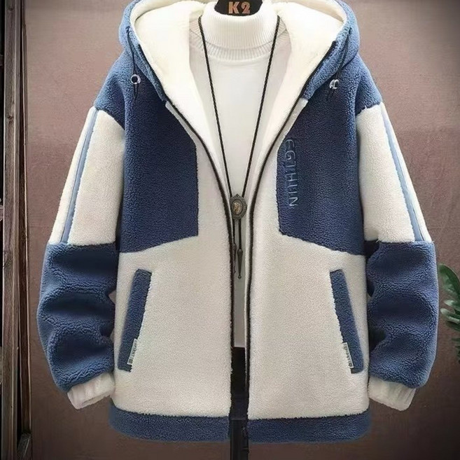 캐시미어 코트 남성 모직 코트 가을겨울보온 두꺼운 힙합 감성 트렌디 한판 캐주얼 자켓