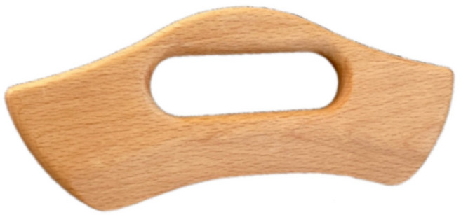 럭키레브 다리괄사 종아리 마사지도구, 우드, 1개