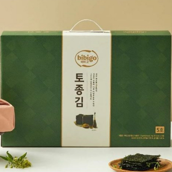 비비고 김 선물세트 (전용 쇼핑백 포함) 감동을 전하는 김세트 1세트 명절 추석 설 선물 단체 선물 추천, 10개