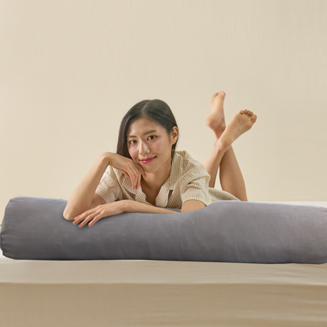 느웰 천연라텍스 후레이크 바디필로우, 차콜그레이