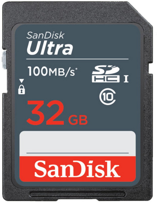 샌디스크 울트라 100MB s SD카드 SDSDUNR-032G-GN3IN, 32GB, 1개