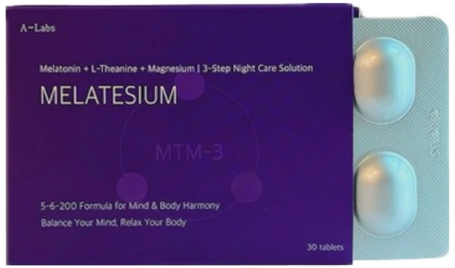 멜라테슘 식물성 멜라토닌 1일 5mg 테아닌 600mg 마그네슘 200mg, 2개, 30정 - 쿠팡