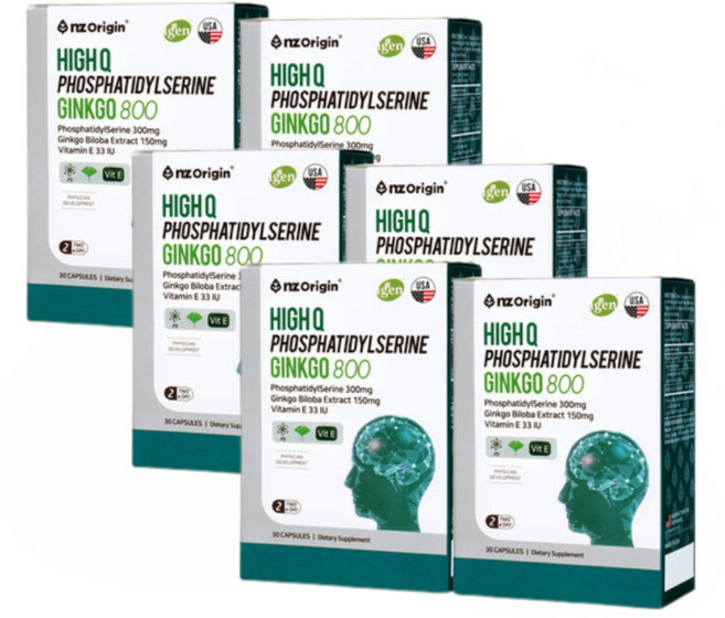 엔젯오리진 포스파티딜세린 징코 800, 30정, 6박스