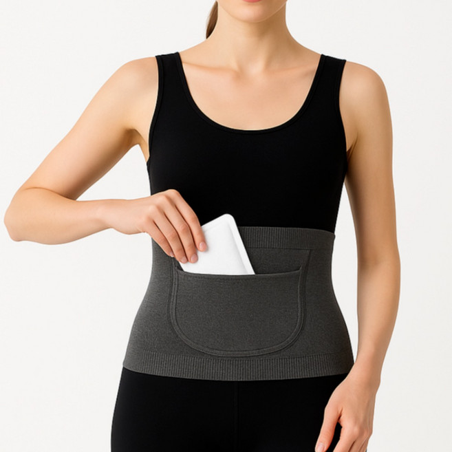 1+1 더핫 복부 생리통 핫팩주머니 워머 임산부 허리 온열복대