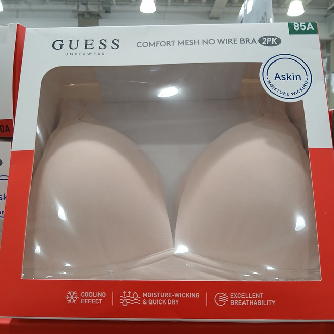 GUESS 메쉬밴드브라 2매 75A-85B ASIAN SIZE GUESS MESH NO WIRE BRA 2P 2026/08/31