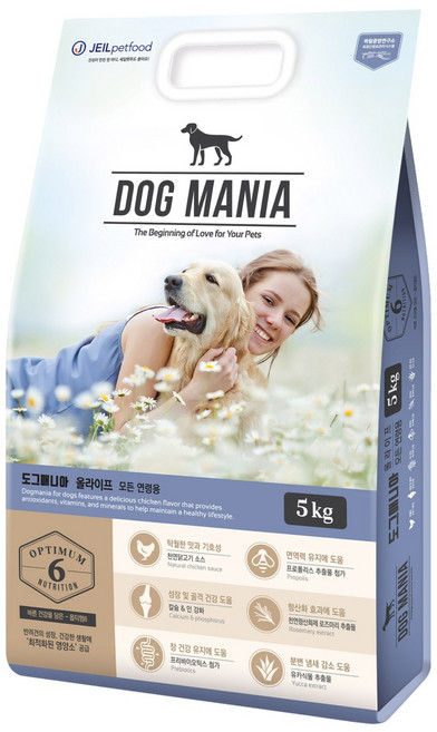 도그매니아 소형견 성견용 애견사료, 5kg, 1개
