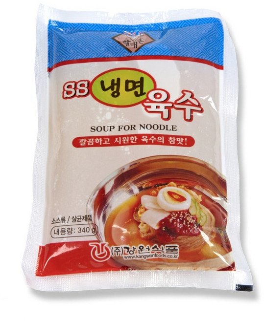 [30년육수전문] 냉면 육수 개별포장 업소용 물냉면 농축액 대용량, 20개, 340g