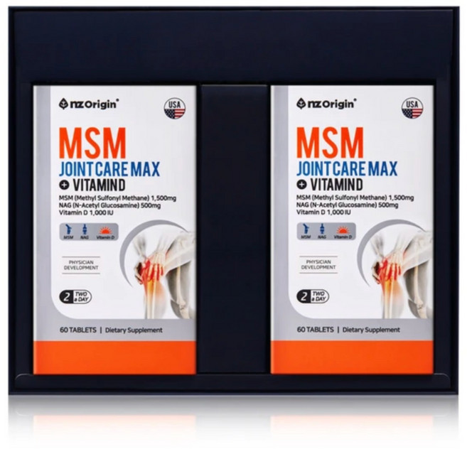 엔젯오리진 MSM 조인트 케어맥스 1350mg x 120캡슐 선물포장 3세트 총 360캡슐, 360회분, 1세트