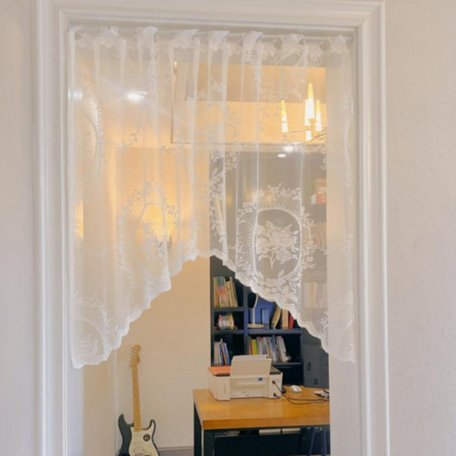 뚱보 1+1 레이스 주방 바란스 커튼