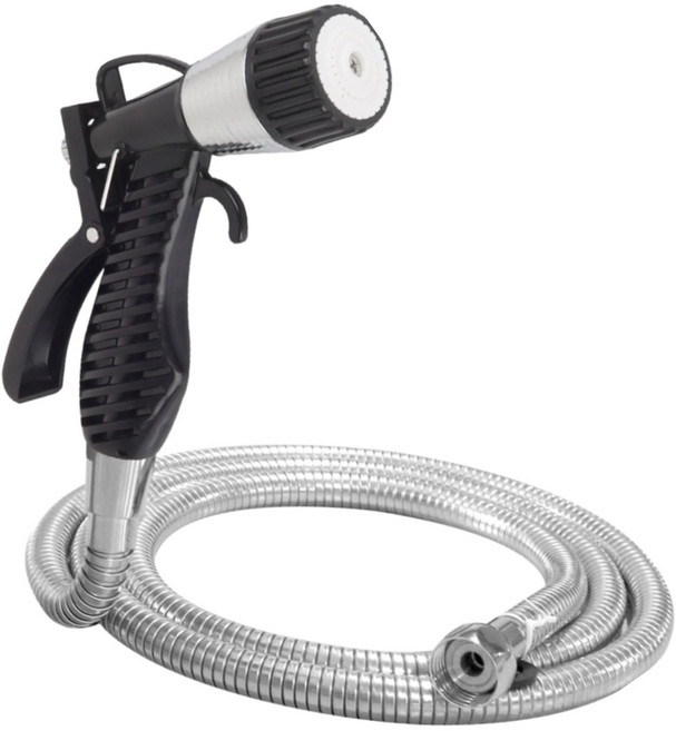 리빙홈데코 스프레이건 고급 메탈 호스 2m 세트, 1세트