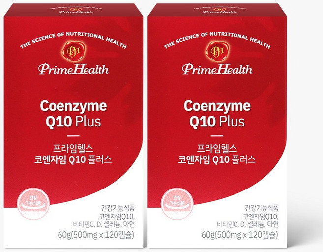 코스트코 프라임헬스 코엔자임q10 코큐텐 항산화제 영양제 coq10 식약청 인증 캐나다 건강식품, 2개, 120정