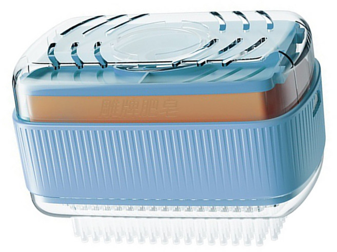 블랙메이드 비누 롤러 다용도 세탁솔 케이스, 블루, 1개