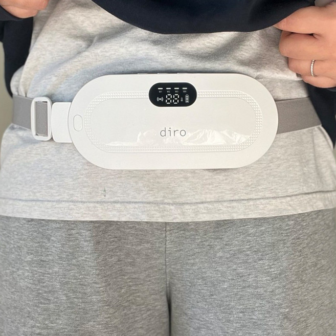 [26년형] 디로 복부 찜질기 배 생리통 온열기, 화이트, diro 101