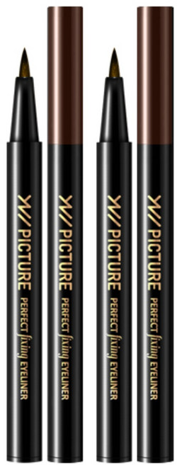 유니픽쳐 타투 붓펜 아이라이너, 브라운, 1개