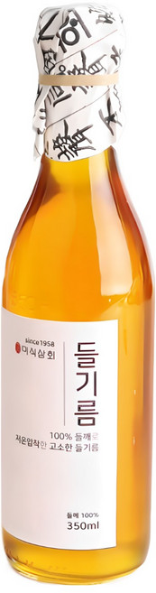 미식상회 100% 들기름 저온압착 통들깨 대용량, 2개, 350ml