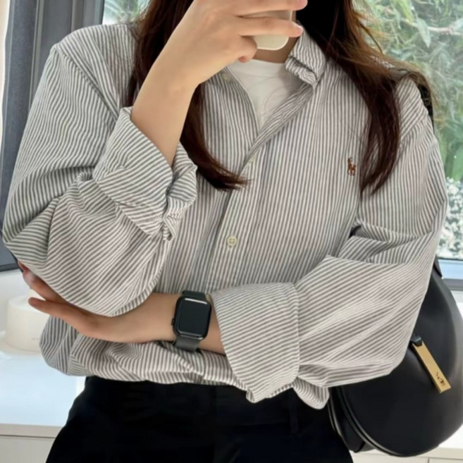 폴로랄프로랜 남여성 긴팔 면셔츠 스트라이프 클래식핏