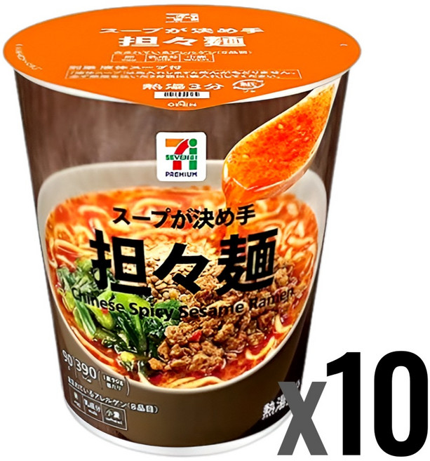일본 세븐일레븐 기본사이즈 탄탄 컵라면, 10개