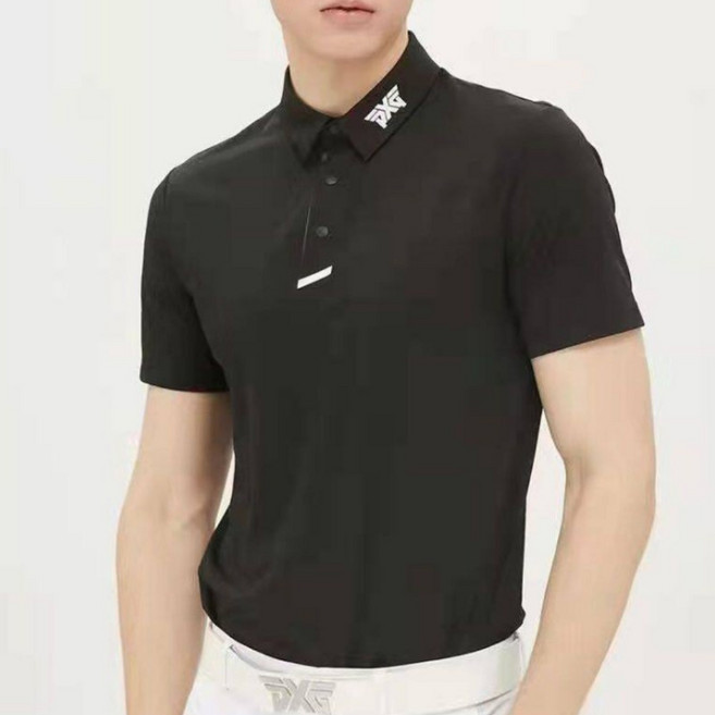 PXG 골프웨어 반팔 폴로 셔츠 남자 여름 터틀넥 스포츠 통기 속건 골프 스판 상의 여름폴로셔츠 남성골프웨어