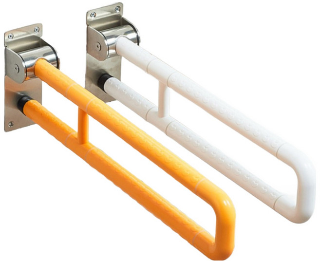 모칸도 ABS 화징실 접이식 안전손잡이 양변기용 노인 장애인 환자 화장실 안전 손잡이, 황색, 1개