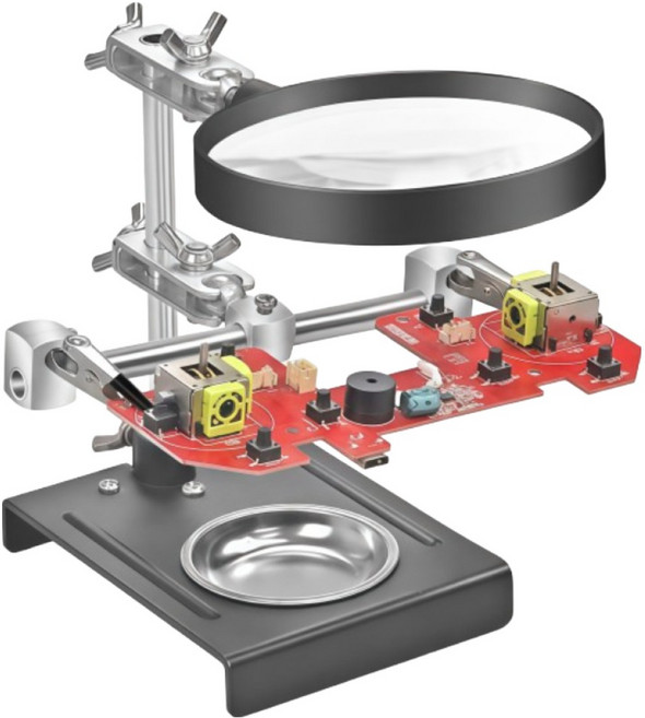 전문 전자 검사 및 수리대 인체공학 베이스는 전자 수리 시계 제작 보석 작업에 적합하며 초점 조절이 가능한 확대경과 중량형 베이스를 탑재했습니다. 또한 용접 철대 용접 수, 1개, TE-809