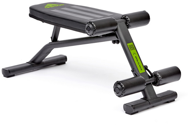 아디다스 싯업벤치 각도조절 디클라인 가정용 윗몸일으키기 헬스 운동 기구 홈트 상체 근력, 블랙