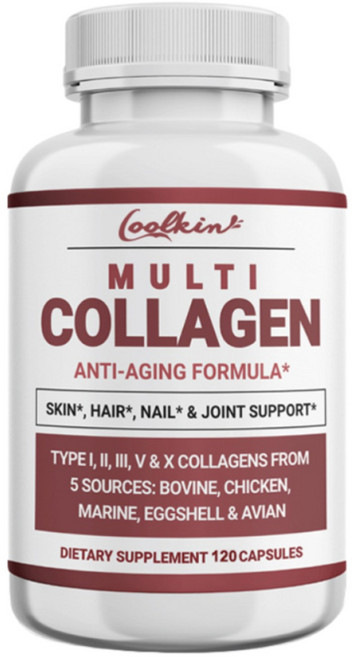 멀티콜라겐 1000mg – 노화 방지 항산화 모발 피부 손톱용, 1개, 60정