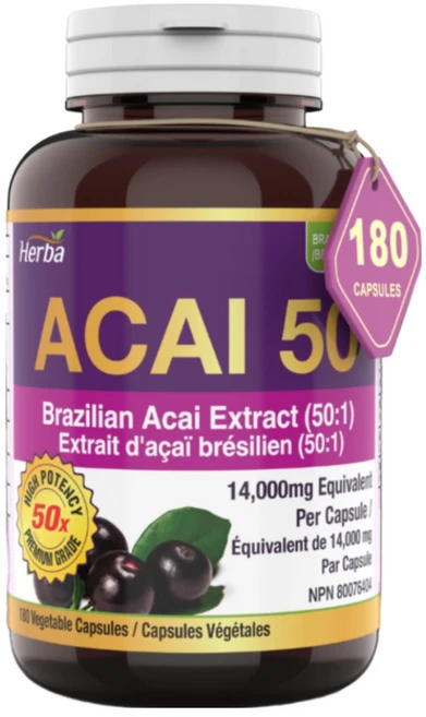 아사이 베리 14000mg 180식물성캡슐 50배 농축 acai, 180정, 4개 - 쿠팡