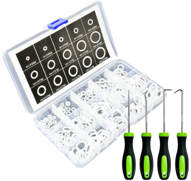 세인티에프 고열오링세트(15종)+오링풀러세트(4p) 225p 60~220도 O링 고무링, 1세트