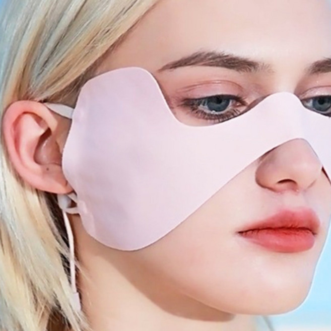 토피마켓 미용 전문가가 추천하는 자외선차단 골프 마스크, 프리(Free), 베이비핑크, 1매입