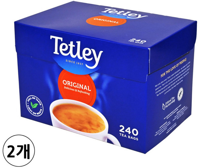 테틀리 오리지날 블랙티, 3.125g, 240개입, 2개