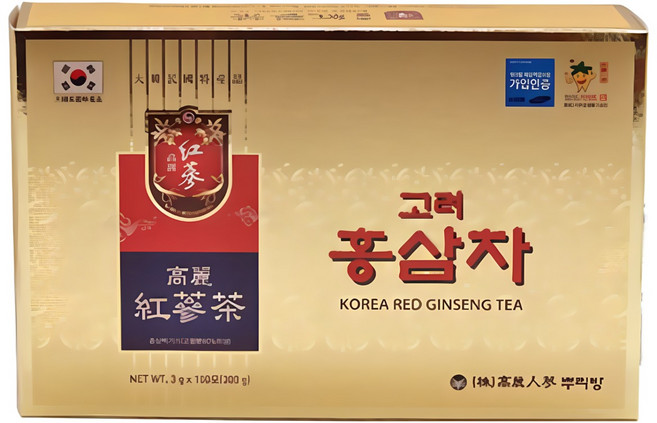 코리아인삼 국내산 100% 고려홍삼차 인삼차, 1개, 50개입, 3g
