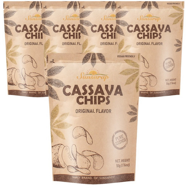 썬사랍 카사바칩, 50g, 5개