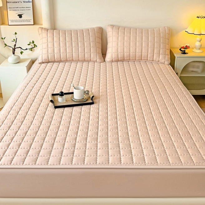 Gawik 방수 누빔 매트리스 커버 침대커버 알러지제어방수 침대 커버침대 삿갓(베개커버 미포함)