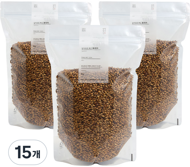 방앗간청년 압력으로 볶은 국산 100% 보리차, 500g, 1개입, 15개