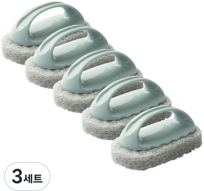 다나몰 수세미 주방 화장실 욕실 타일 핸들 다용도 블루, 3세트, 5개