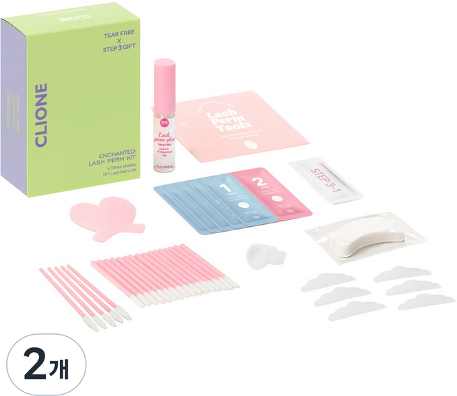 클리오네 비건 셀프속눈썹펌 5회분 세트, 2개