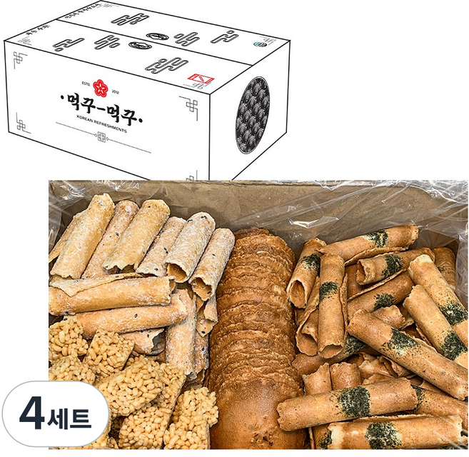 먹꾸먹꾸 프리미엄 종합 전병세트, 4세트, 1.1kg