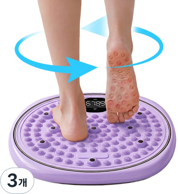 Nicoliley 지압 트위스트 지압매트, 자주색, 3개